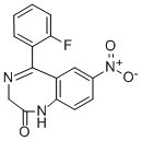 5-(2-Fluorophenyl)-7-nitro-1,3-dihydro-2H-1,4-benzodiazepin-2-one Structure,2558-30-7Structure