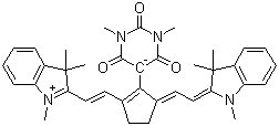 2-[2-[3-[2-(1,3-Dihydro-1,3,3-trimethyl-2h-indol-2-ylidene)ethylidene]-2-(hexahydro-1,3-dimethyl-2,4,6-trioxo-5-pyrimidinyl)-1-cyclopenten-1-yl]ethenyl]-1,3,3-trimethyl-3h-indolium inner salt Structure,256520-09-9Structure