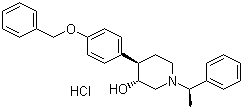 (3R,4r)-1-[(1r)-1-phenylethyl]-4-[4-(phenylmethoxy)phenyl]-3-piperidinol hydrochloride Structure,257938-65-1Structure