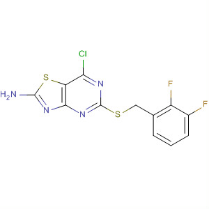 7-Chloro-5-[[(2,3-difluorophenyl)methyl]thio]-thiazolo[4,5-d]pyrimidin-2-amine Structure,259103-43-0Structure