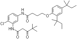 2’-Chloro-5’-[4-(2,4-di-tert-pentylphenoxy)butyrylamino]-4,4-dimethyl-3-oxopentananilide Structure,26110-32-7Structure