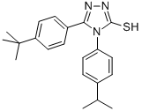 5-[4-(Tert-butyl)phenyl]-4-(4-isopropylphenyl)-4h-1,2,4-triazole-3-thiol Structure,261761-26-6Structure