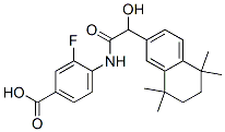 3-Fluoro-4-{[(2r)-2-hydroxy-2-(5,5,8,8-tetramethyl-5,6,7,8-tetrahydro-2-naphthalenyl)acetyl]amino}benzoic acid Structure,262433-54-5Structure