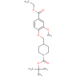 Tert-butyl 4-((4-(ethoxycarbonyl)-2-methoxyphenoxy)methyl)piperidine-1-carboxylate Structure,264208-58-4Structure