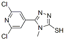 5-(2,6-Dichloro-4-pyridyl)-4-methyl-4H-1,2,4-triazole-3-thiol Structure,266679-15-6Structure