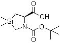 (R)-1-(tert-butoxycarbonyl)-3,3-dimethyl-1,3-azasilolidine-5-carboxylic acid Structure,268224-29-9Structure