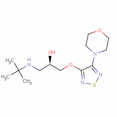 (+)-1-(Tert-butylamino)-3-[(4-morpholino-1,2,5-thiadiazol-3-yl)oxy]propan-2-ol Structure,26839-76-9Structure