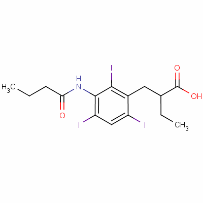 2-[3-(Butyrylamino)-2,4,6-triiodobenzyl]butyric acid Structure,27293-82-9Structure