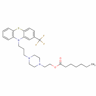 2-[4-[3-[2-(Trifluoromethyl)phenothiazin-10-yl]propyl]piperazin-1-yl]ethyl heptanoate Structure,2746-81-8Structure