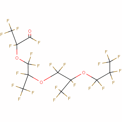 Perfluoro-2,5,8-trimethyl-3,6,9-trioxadodecanoyl fluoride Structure,27639-98-1Structure