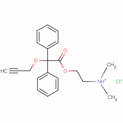 2-(2,2-Diphenyl-2-Prop-2-Ynoxyacetyl)Oxyethyl-Dimethylamine hydrochloride Structure,2765-97-1Structure