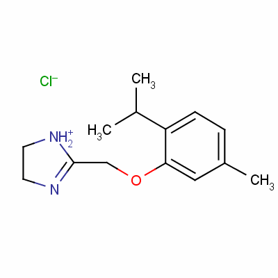 4,5-Dihydro-2-[[2-isopropyl-5-methylphenoxy]methyl]-1h-imidazole monohydrochloride Structure,28120-03-8Structure