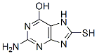 2-Amino-6-hydroxy-8-mercaptopurine Structure,28128-40-7Structure