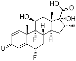 (6a,11b,16a,17a)-6,9-Difluoro-11,17-dihydroxy-16-methyl-3-oxoandrosta-1,4-diene-17-carboxylic acid Structure,28416-82-2Structure