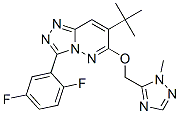 1,2,4-Triazolo[4,3-b]pyridazine, 3-(2,5-difluorophenyl)-7-(1,1-dimethylethyl)-6-[(1-methyl-1H-1,2,4-triazol-5-yl)methoxy]- Structure,286456-42-6Structure