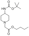 Butyl 4-tert-butoxycarbonylamino-1-piperidineacetate Structure,287399-61-5Structure