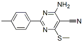 4-Amino-2-(4-methylphenyl)-6-(methylthio)pyrimidine-5-carbonitrile Structure,287922-40-1Structure