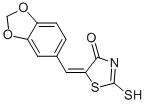 (5E)-5-(1,3-Benzodioxol-5-ylmethylene)-2-mercapto-1,3-thiazol-4(5H)-one Structure,28824-66-0Structure