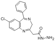 2-(2-Acetylhydrazino)-7-chloro-5-phenyl-3h-1,4-benzodiazepine Structure,28910-89-6Structure