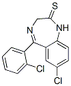 7-Chloro-1,3-dihydro-3-methyl-5-(o-chlorophenyl)-2h-1,4-benzodiazepine-2-thione Structure,2894-71-5Structure