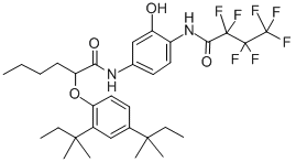 N-[4-(2,2,3,3,4,4,4-Hepafluorobutyramido)-3-hydroxyphenyl]-2-(2,4-Di-T-pentylphenoxy)hexanamide Structure,2923-93-5Structure