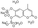 4-Methyl-6,7-bis(sulfoxy)-2H-1-benzopyran-2-one, disodium salt, trihydrate Structure,29334-07-4Structure