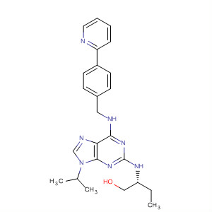 2-(R)-(1-ethyl-2-hydroxyethylamino)-6-(4-(2-pyridyl)benzyl)-9-isopropylpurinetrihydrochloride Structure,294646-77-8Structure