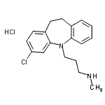 3-(3-Chloro-10,11-dihydro-5h-dibenzo[b,f]azepin-5-yl)-n-methyl-1-propanamine hydrochloride (1:1) Structure,29854-14-6Structure