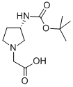 ((S)-3-tert-butoxycarbonylamino-pyrrolidin-1-yl)-acetic acid Structure,299203-95-5Structure