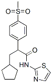 3-Cyclopentyl-2-[4-(methanesulfonyl)phenyl]-N-(thiazol-2-yl)propionamide Structure,300352-96-9Structure