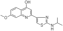 2-(2-Isopropylamino-thiazol-4-yl)-7-methoxy-quinolin-4-ol Structure,300831-05-4Structure