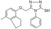 5-{[(7-Methyl-2,3-dihydro-1h-inden-4-yl)oxy]methyl}-4-phenyl-4h-1,2,4-triazole-3-thiol Structure,302901-16-2Structure