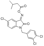 5-Chloro-1-[(3,4-dichlorophenyl)methyl]-1h-indole-2,3-dione 3-[o-(3-methyl-1-oxobutyl)oxime] Structure,303998-57-4Structure