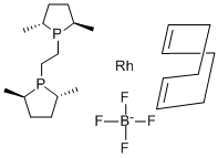 (+)-1,2-Bis((2R,5R)-2,5-dimethylphospholano)ethane(cyclooctadiene)rhodium(I) tetrafluoroborate Structure,305818-67-1Structure