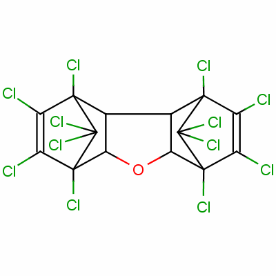 1,2,3,4,6,7,8,9,10,10,11,11-Dodecachloro-1,4,4a,5a,6,9,9a,9b-octahydro-1,4:6,9-dimethanodibenzofuran Structure,31107-44-5Structure