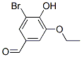 3-Bromo-4-hydroxy-5-ethoxybenzaldehyde Structure,3111-37-3Structure