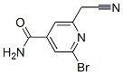 2-Bromo-6-(cyanomethyl)-4-pyridinecarboxamide Structure,312325-81-8Structure