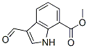 3-Formylindole-7-carboxylic acid methyl ester Structure,312973-24-3Structure