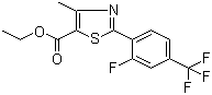 Ethyl 2-[2-fluoro-4-(trifluoromethyl)phenyl]-4-methyl-1,3-thiazole-5-carboxylate Structure,317319-35-0Structure