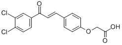 [4-[3-(3,4-Dichlorophenyl)-3-oxo-1-propenyl]phenoxy-aceticacid Structure,31824-95-0Structure