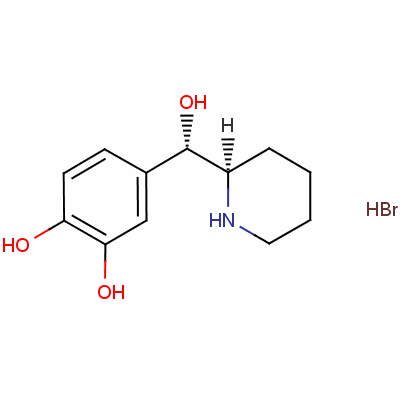 4-[(S)-Hydroxy-[(2R)-Piperidin-2-Yl]Methyl]Benzene-1,2-Diol Hydrobromide Structure,31842-61-2Structure