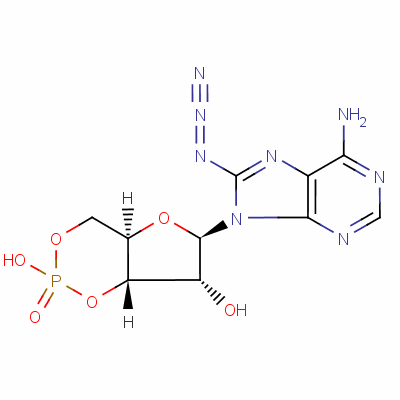 8-Azidoadenosine-3,5-cyclic monophosphosphate free acid Structure,31966-52-6Structure