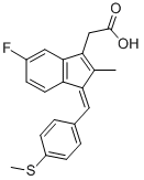 5-Fluoro-2-methyl-1-[[4-(methylthio)phenyl]methylene]-1h-indene-3-acetic acid Structure,32004-67-4Structure