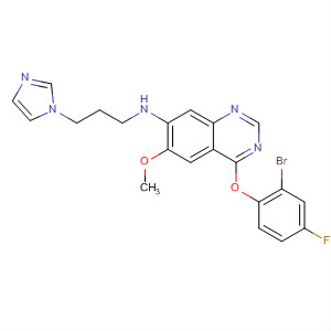 4-(2-Bromo-4-fluorophenoxy)-7-(3-imidazol-1-ylpropylamino)-6-methoxyquinazoline Structure,320366-56-1Structure