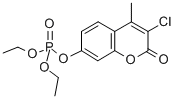 Phosphoric acid 3-chloro-4-methyl-2-oxo-2h-chromen-7-yl ester diethyl ester Structure,321-54-0Structure