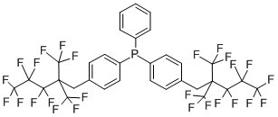 Bis[4-(2,2-bis-(trifluoromethyl)-1H,1H,2H,2H-perfluoropentyl)phenyl]phenylphosphine-2,2-bis(trifluoromethyl)pentyl)phenyl]phenylphosphine Structure,322647-83-6Structure