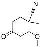 Cyclohexanecarbonitrile,2-methoxy-1-methyl-4-oxo- (9ci) Structure,323180-02-5Structure