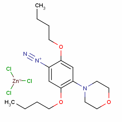 2,5-Dibutoxy-4-morpholinobenzenediazonium chloride zinc chloride Structure,32457-96-8Structure