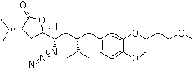 5(S)-[1(s)-azido-3(s)-[4-methoxy-3-(3-methoxypropoxy)benzyl]-4-methylpentyl]-3(s)-isopropyldihydrofuran-2-one Structure,324763-46-4Structure