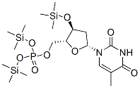 3’-O-trimethylsilylthymidine 5’-phosphoric acid bis(trimethylsilyl) ester Structure,32645-60-6Structure